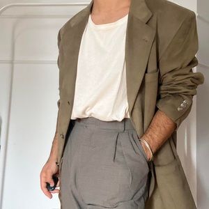Oversized green blazer